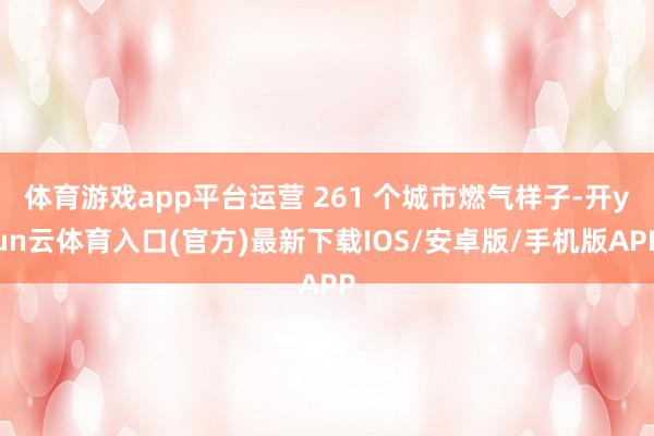 体育游戏app平台运营 261 个城市燃气样子-开yun云体育入口(官方)最新下载IOS/安卓版/手机版APP