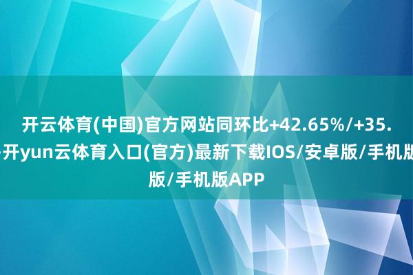 开云体育(中国)官方网站同环比+42.65%/+35.52%-开yun云体育入口(官方)最新下载IOS/安卓版/手机版APP