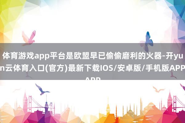 体育游戏app平台是欧盟早已偷偷磨利的火器-开yun云体育入口(官方)最新下载IOS/安卓版/手机版APP