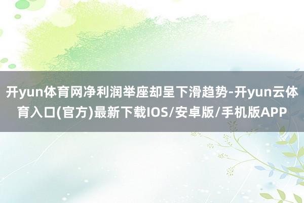 开yun体育网净利润举座却呈下滑趋势-开yun云体育入口(官方)最新下载IOS/安卓版/手机版APP